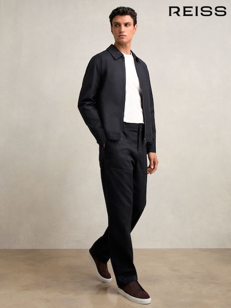 Mornarica - Reiss Preach Lyocell-Cotton Zip-Through Twill Jacket (H22311) | € 326