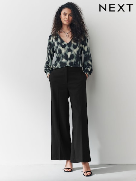 Black Wide Leg Tailored Trousers (H22354) | €30