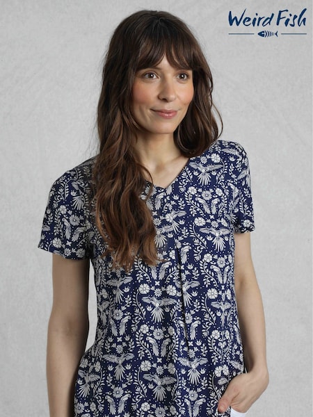 Weird Fish Solle Viscose Printed Top (H22376) | €55