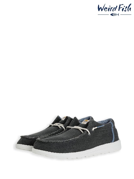 Weird Fish Blue Danio Canvas Lace 100% Cotton Shoes (H22387) | €66