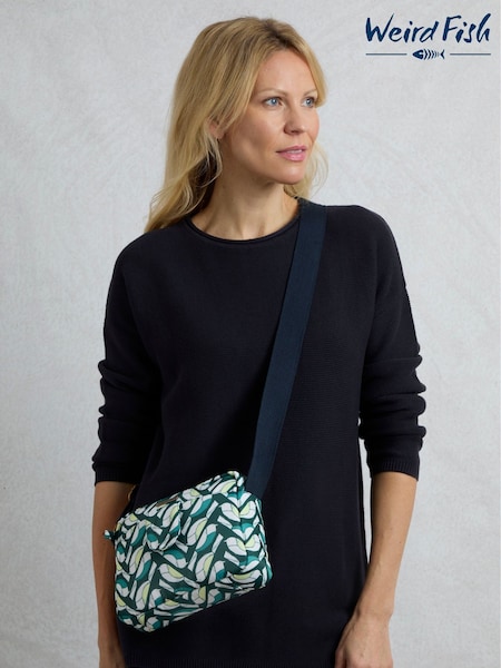 Weird Fish Green Corrie Printed Cross-Body Bag (H22404) | €44