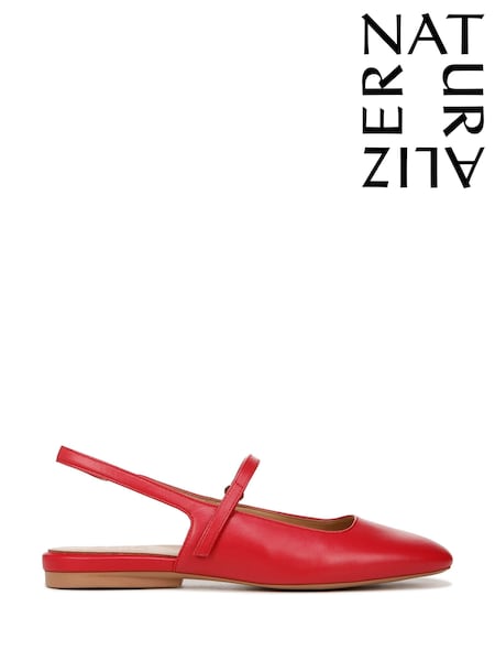 Vermelho - Naturalizer Wide Fit Red Connie Slingback Shoes (H22534) | R$ 1.085