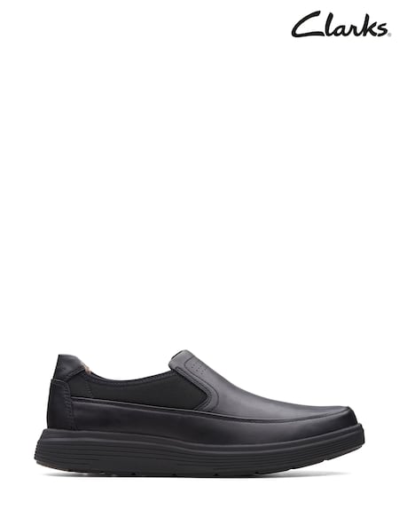 črna - standarden Fit (G) - Clarks Leather Un Abode Go Shoes (H22567) | € 132