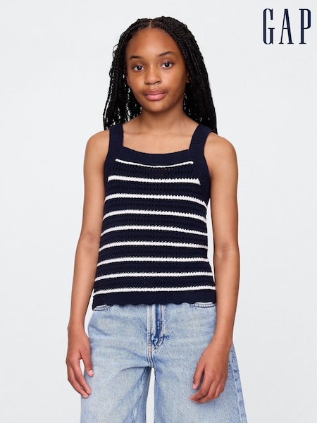 Gap Black Crochet Vest (4-13yrs) (H22592) | €18.50