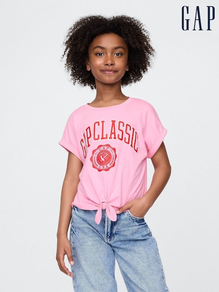 Rosa - Gap Tie-Front Logo T-Shirt (4-13yrs) (H22604) | 25 €