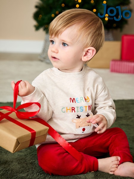 JoJo Maman Bébé Neutral Christmas Sweatshirt & Leggings Set (H22611) | R$ 275