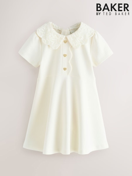 كريم - Baker by Ted Baker Lace Collared Ponte Dress (H22718) | ‏162 ر.ق. - ‏189 ر.ق.