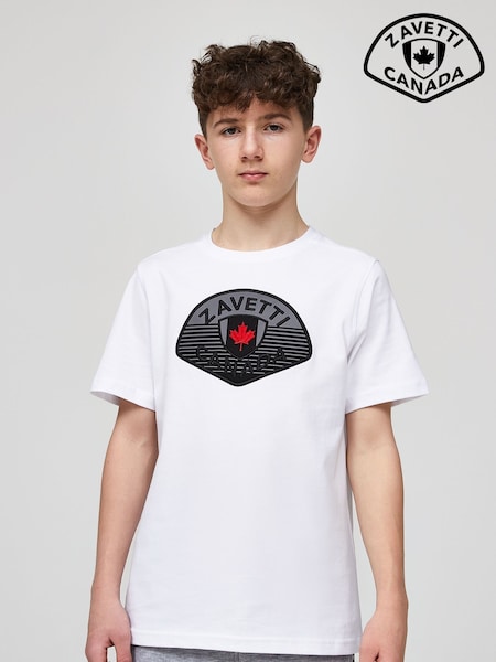 Zavetti Canada Juniors 100% Cotton Botticini Reflective White T-Shirt (H22822) | €33