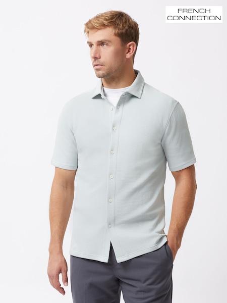 French Connection Blend Stretch Crew Neck Short Sleeve Waffle Shirt (H22834) | 2 704 грн