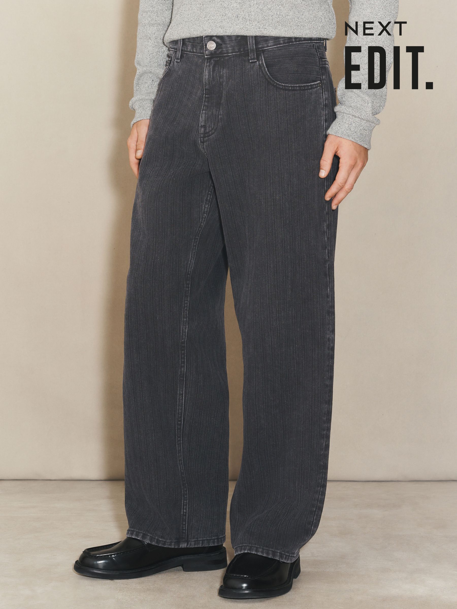 Buy Men's Jeans Black Baggy Denim Online | Next Brazil