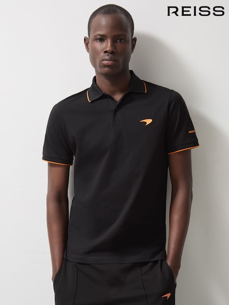 Reiss Black Crypto Uniform Polo Shirt (H22916) | €116
