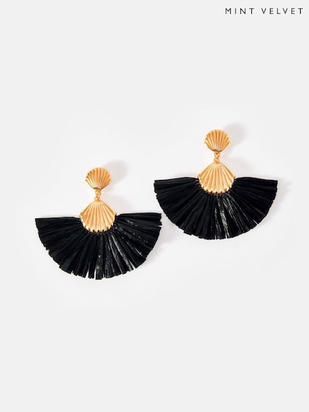 Mint Velvet Shell Raffia Earrings (H23102) | 44 €