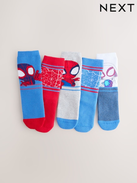 Spidey And His Amazing Friends Character Cotton Rich Socks 5 Pack (H23138) | R$ 120 - R$ 125