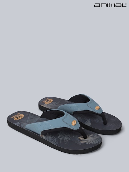 Animal Green Mens Jekyl Flip Flops (H23199) | €42