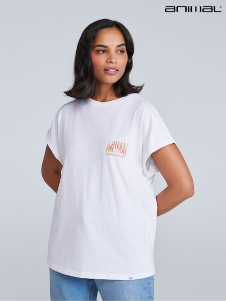 Blanco - Animal Womens Holly Logo 100% Cotton T-Shirt (H23209) | 51 €
