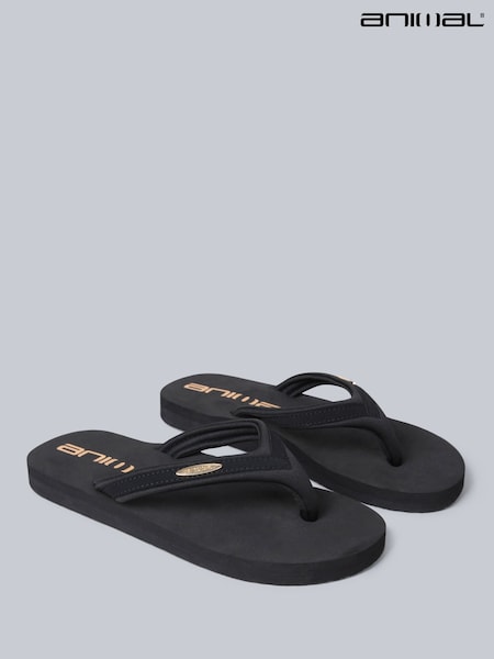 Animal Black Womens Swish Flip Flops (H23228) | €45