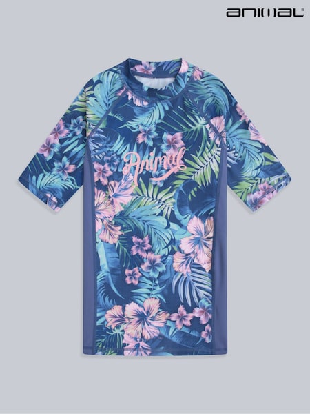 Animal Kids Daisy Print Quick Drying Rash Vest (H23230) | ‏141‏₪