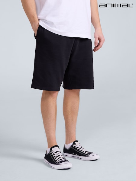 Черный - Animal Mens Driver 100% Cotton Joggers Shorts (H23235) | €42