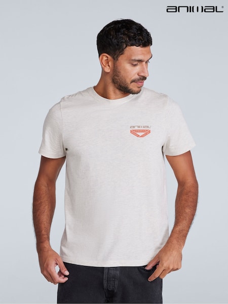 Cream - Tricou pentru bărbați Animal Jacob (H23237) | 201 LEI