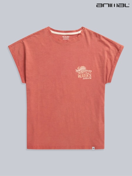 Animal Orange Womens Holly Logo 100% Cotton T-Shirt (H23239) | €45