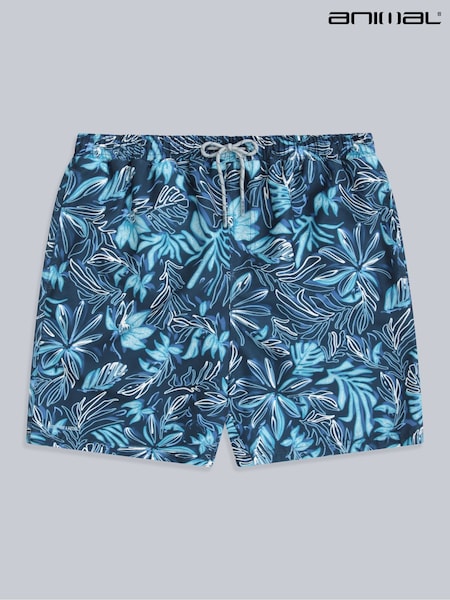 Animal Blue Mens Deep Dive Printed Quick Drying Board Shorts (H23249) | ₪176