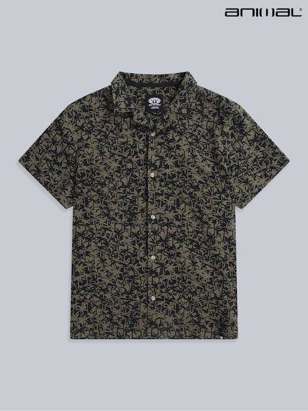 Animal Green Mens 100% Cotton Will Printed Shirt (H23274) | €53