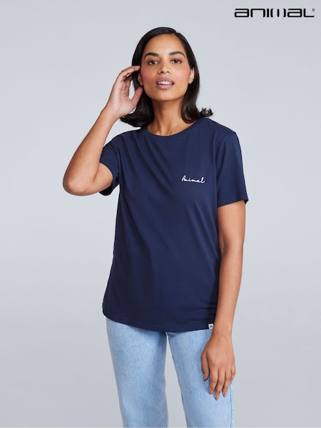 Animal Blue Womens Marina Logo T-Shirt (H23277) | R$ 285