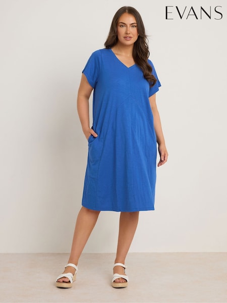 Evans Short Slub Seam 100% Cotton Dress (H23396) | €40