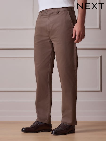 Taupe - Rak passform - Ultimate Chino Trousers (H23497) | kr730