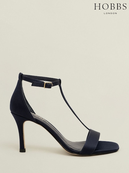 Hobbs Blue Nadia T-bar Sandals (H23526) | 737 QAR
