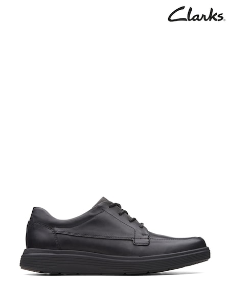črna - širok kroj (H) - Clarks Leather Un Abode Ease Shoes (H23625) | € 132
