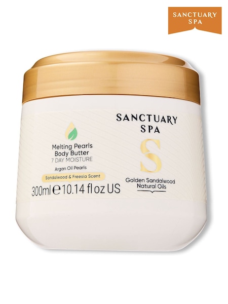 Sanctuary Spa Golden Sandalwood Natural Oils Melting Pearls Body Butter 300ml (H23628) | €22