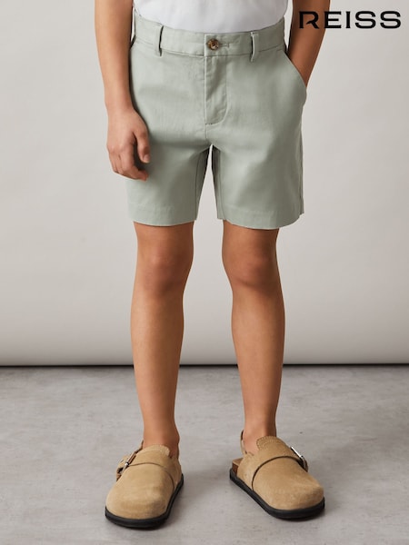 Pistacho - Reiss Wicket Cotton Chino Shorts with Stretch (H23638) | 35 €
