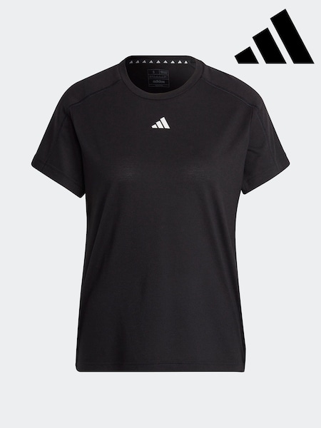 adidas Black Train Essentials Crew Neck T-Shirt (H23646) | R$ 225