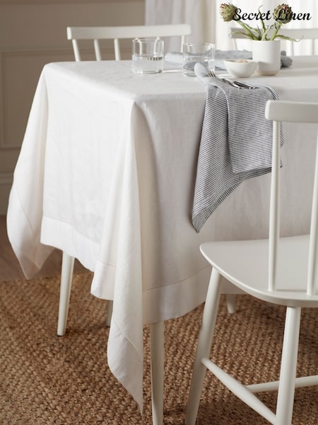 Secret Linen Store Off White Twill Table Cloth (H23689) | AED577