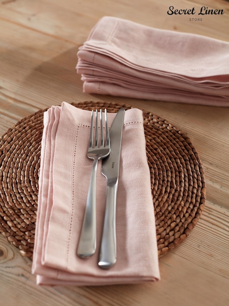 Secret Linen Store Blush Pink Twill Napkins (H23694) | €46