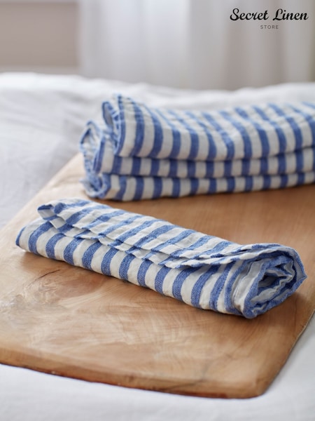 Secret Linen Store Mid Stripe 100% Linen Napkins (H23698) | 69 €