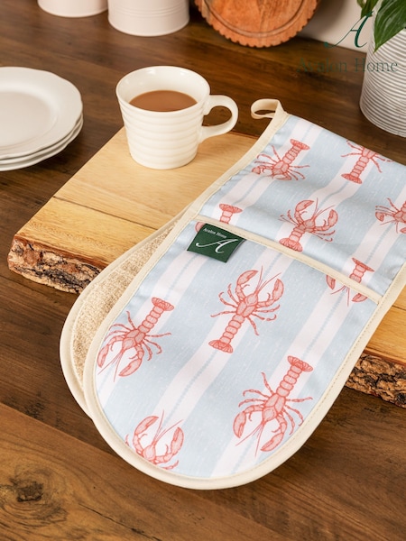 Avalon Home Blue Striped Lobster Oven Gloves (H23795) | €49