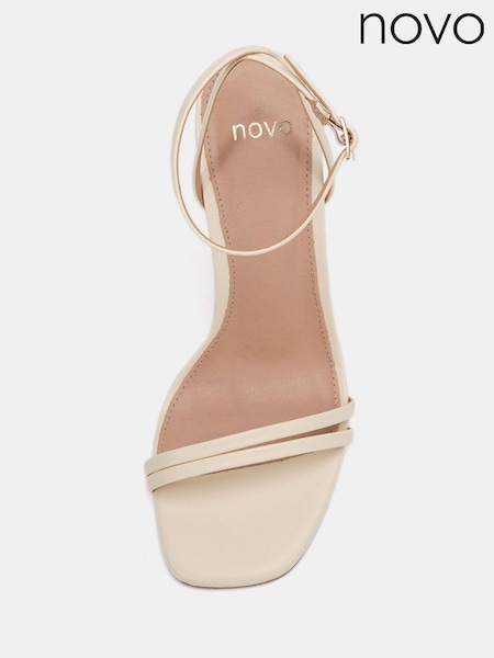 Novo Cream Wide Fit MATILDA Strappy Heeled Sandals (H23822) | R$ 355