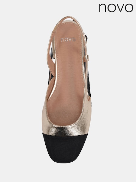 Novo Gold CLASSIC Slingback Flat Shoes (H23840) | R$ 335