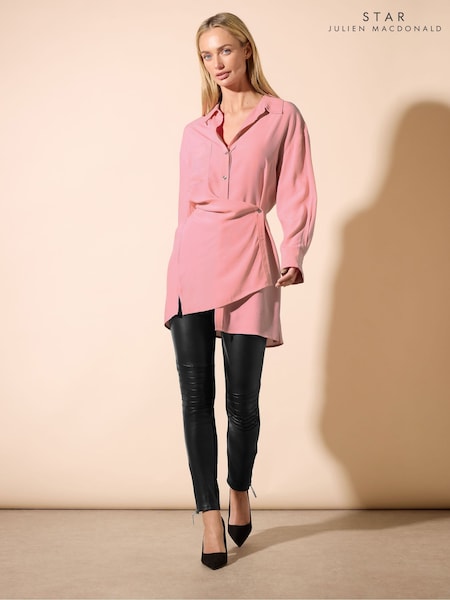 Star by Julien MacDonald Pink Tie Wrap Blouse (H24192) | ₪277