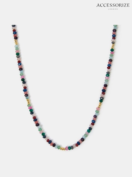 Accessorize 14ct Plated Beaded Necklace (H24229) | 164 LEI