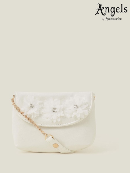 Angels By Accessorize White Girls Diamante Corsage Flower Bag (H24231) | ₪70