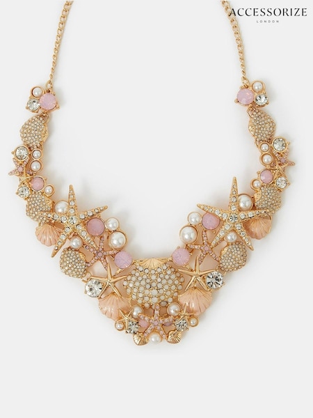 Accessorize White Statement Seashell Necklace (H24236) | €37
