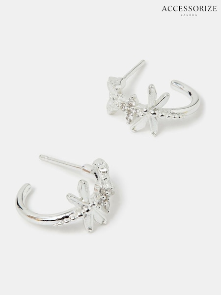 Accessorize Silver Plated Sterling Dragonfly Hoop Earrings (H24264) | €21.50