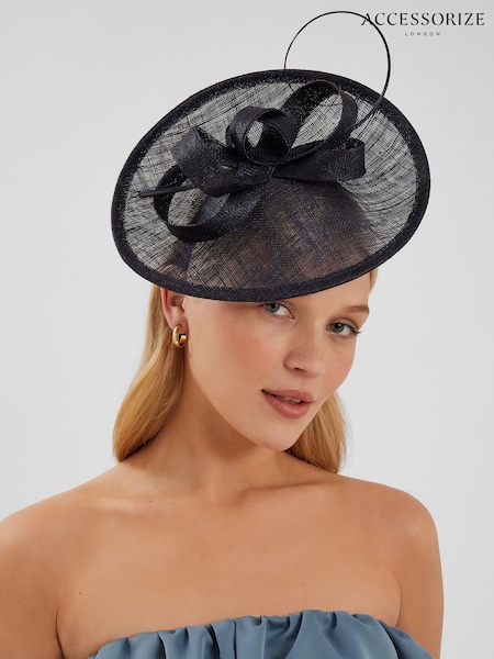 Accessorize Black Loop Quil Disc Fascinator Hat (H24270) | €78