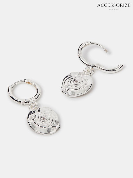 Accessorize Silver Plated Sterling Shell Drop Earrings (H24277) | €21.50