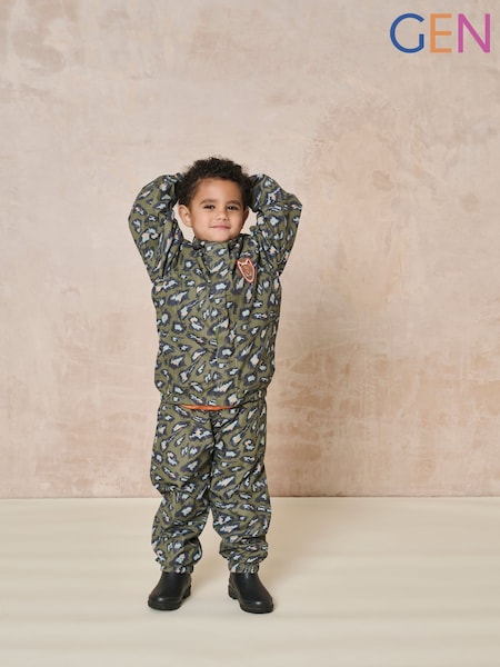Светло-зеленый - GEN Animal Print Shower Resistant Rain Trousers (H24354) | €32