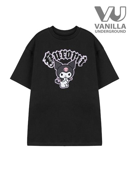 Vanilla Underground Black Hello Kitty Short Sleeve 100% Cotton T-Shirt (H24379) | €26