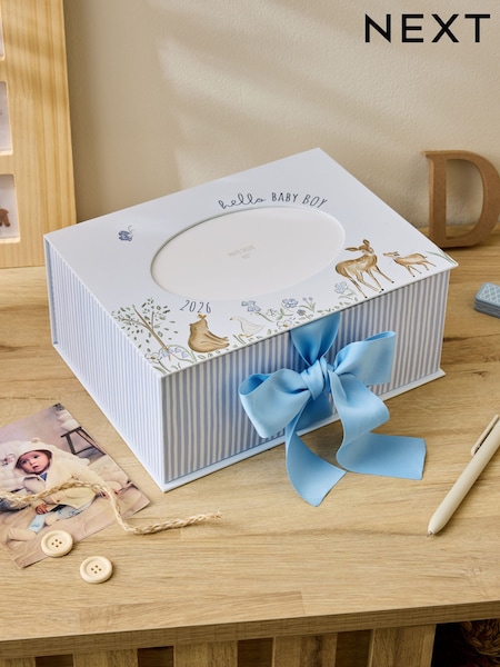 Blue Baby Boy Born in 2026 Keepsake Box (H24441) | kr150